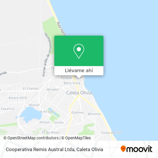 Mapa de Cooperativa Remis Austral Ltda