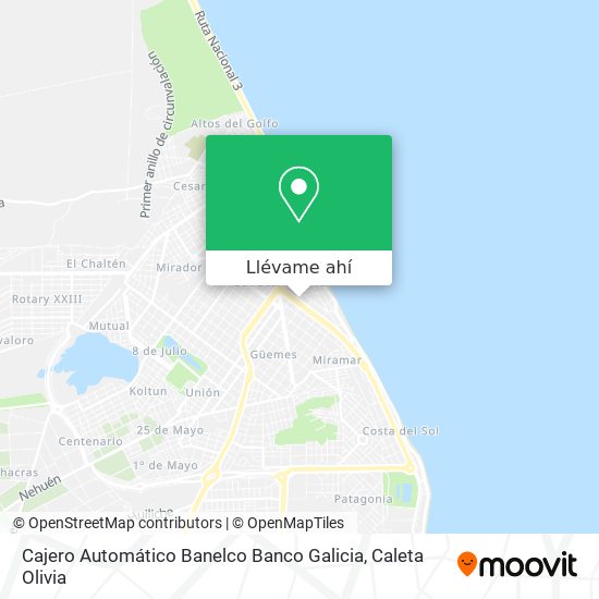 Mapa de Cajero Automático Banelco Banco Galicia