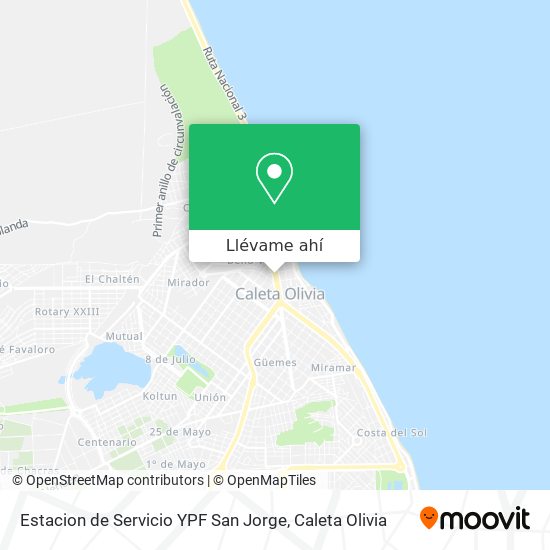 Mapa de Estacion de Servicio YPF San Jorge