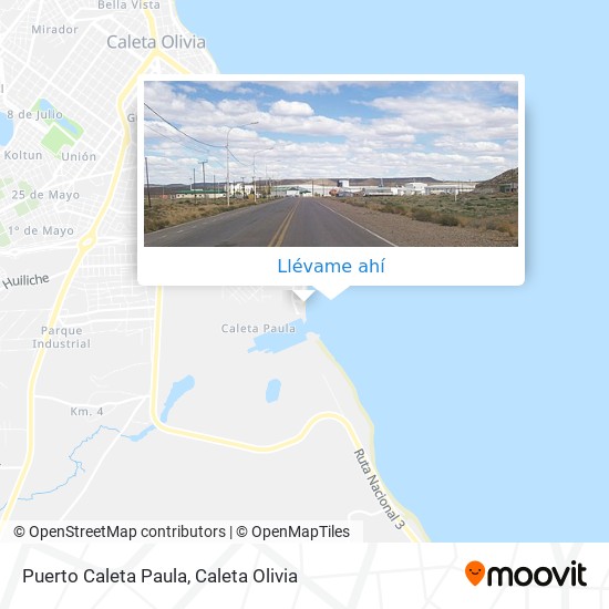 Mapa de Puerto Caleta Paula