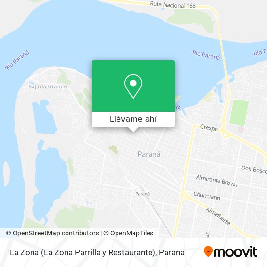 Mapa de La Zona (La Zona Parrilla y Restaurante)