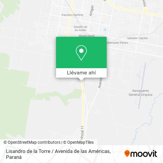 Mapa de Lisandro de la Torre / Avenida de las Américas