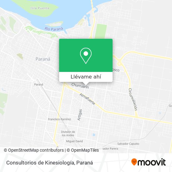 Mapa de Consultorios de Kinesiología