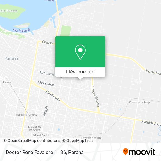 Mapa de Doctor René Favaloro 1136