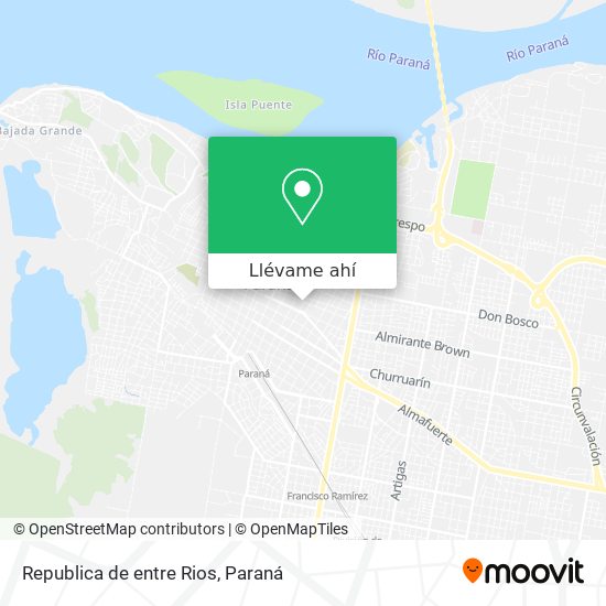 Mapa de Republica de entre Rios
