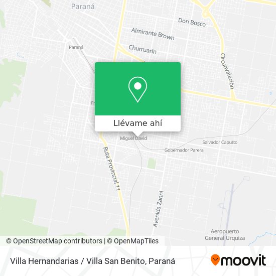 Mapa de Villa Hernandarias / Villa San Benito