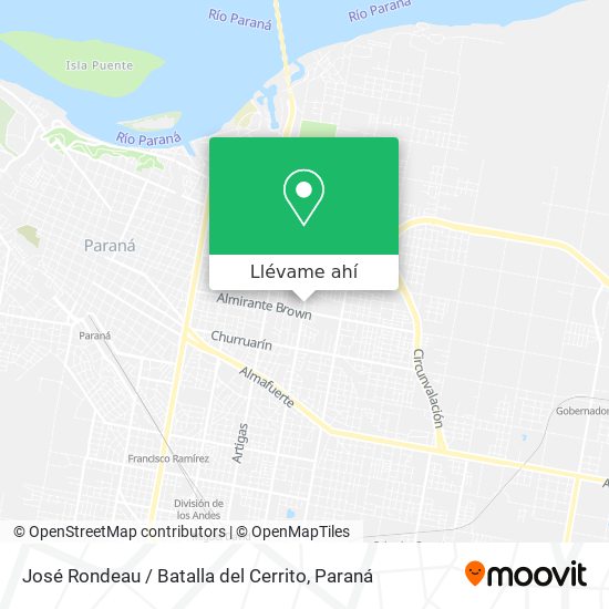 Mapa de José Rondeau / Batalla del Cerrito