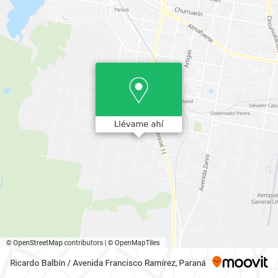Mapa de Ricardo Balbín / Avenida Francisco Ramírez