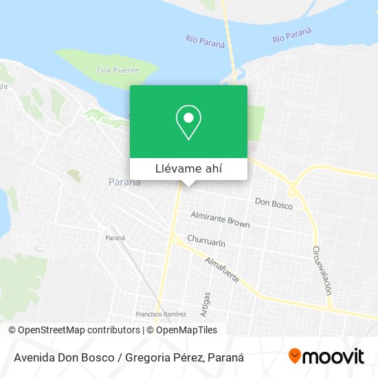 Mapa de Avenida Don Bosco / Gregoria Pérez