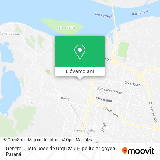 Mapa de General Justo José de Urquiza / Hipólito Yrigoyen