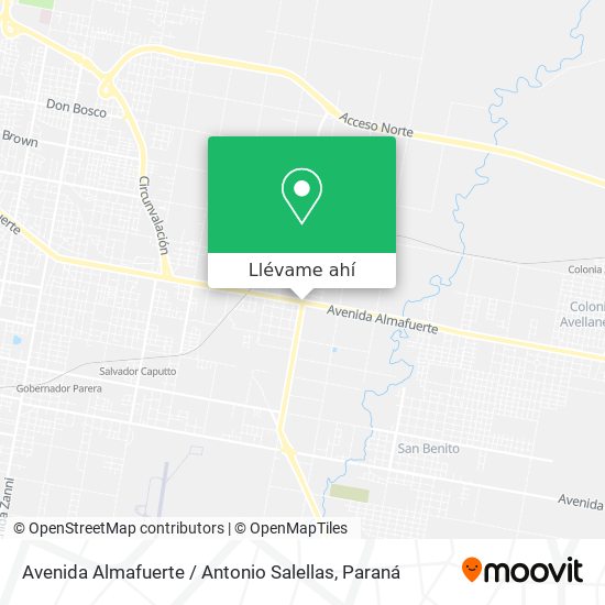 Mapa de Avenida Almafuerte / Antonio Salellas