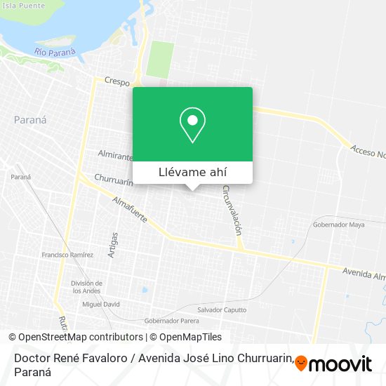 Mapa de Doctor René Favaloro / Avenida José Lino Churruarin