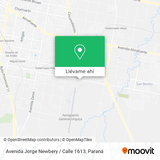 Mapa de Avenida Jorge Newbery / Calle 1613