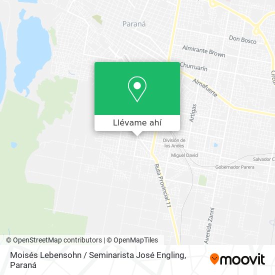 Mapa de Moisés Lebensohn / Seminarista José Engling