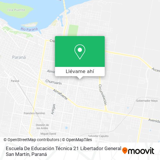 Mapa de Escuela De Educación Técnica 21 Libertador General San Martín