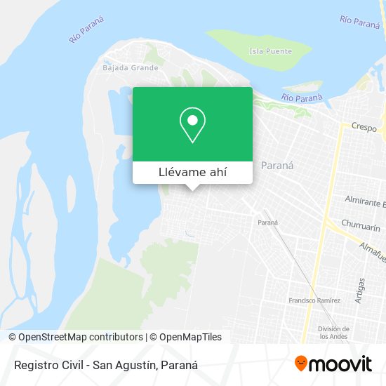 Mapa de Registro Civil - San Agustín