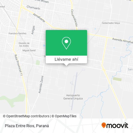Mapa de Plaza Entre Rios