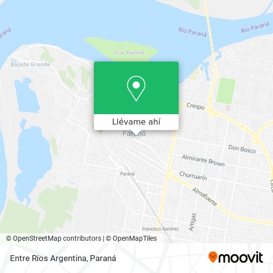 Mapa de Entre Ríos Argentina