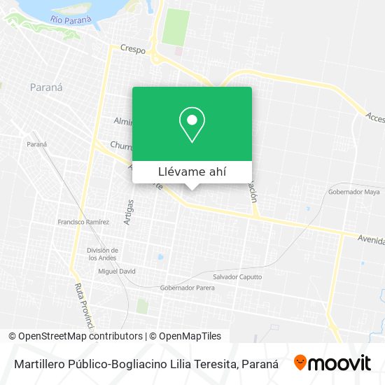 Mapa de Martillero Público-Bogliacino Lilia Teresita