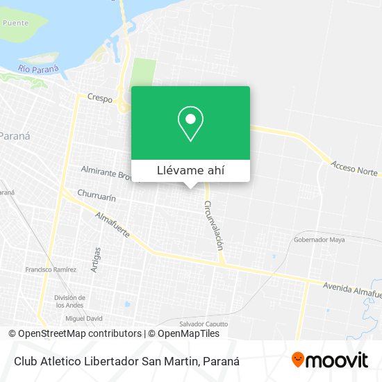 Mapa de Club Atletico Libertador San Martin