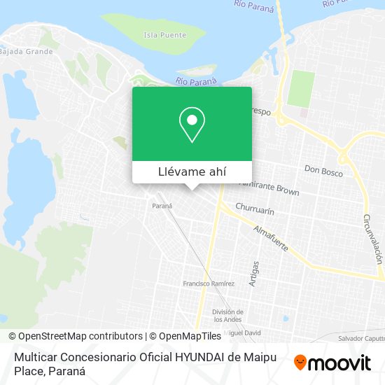 Mapa de Multicar Concesionario Oficial HYUNDAI de Maipu Place