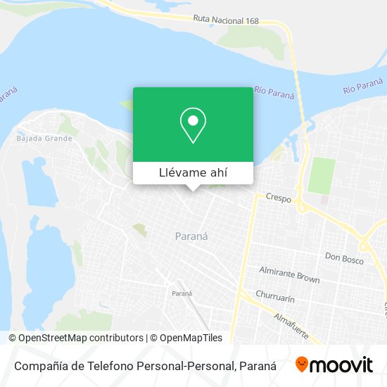 Mapa de Compañía de Telefono Personal-Personal