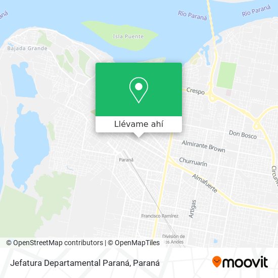 Mapa de Jefatura Departamental Paraná