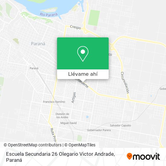 Mapa de Escuela Secundaria 26 Olegario Victor Andrade