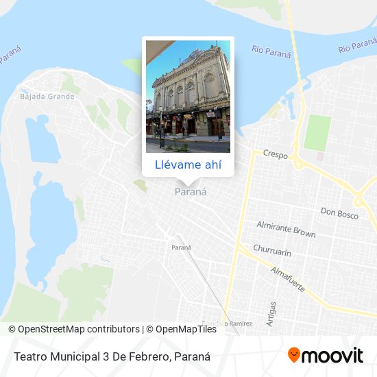 Mapa de Teatro Municipal 3 De Febrero