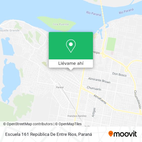 Mapa de Escuela 161 República De Entre Rios