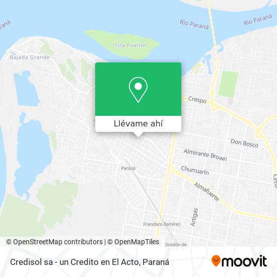 Mapa de Credisol sa - un Credito en El Acto