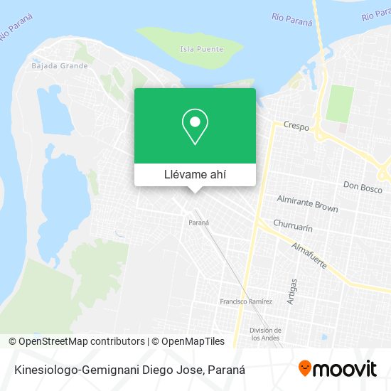 Mapa de Kinesiologo-Gemignani Diego Jose