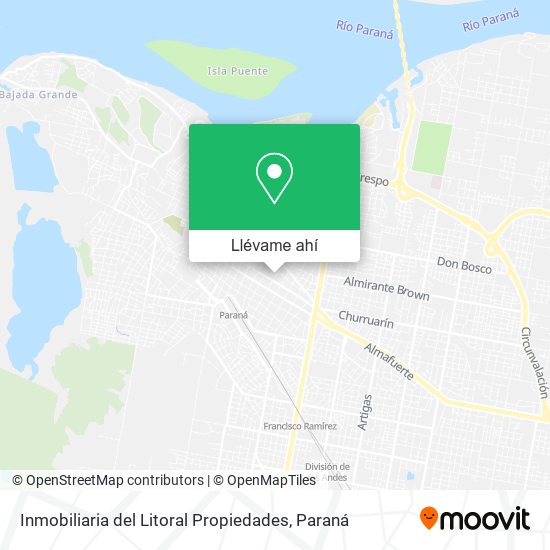 Mapa de Inmobiliaria del Litoral Propiedades