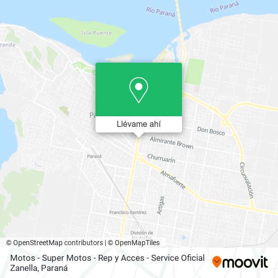 Mapa de Motos - Super Motos - Rep y Acces - Service Oficial Zanella