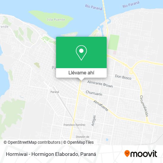 Mapa de Hormiwai - Hormigon Elaborado