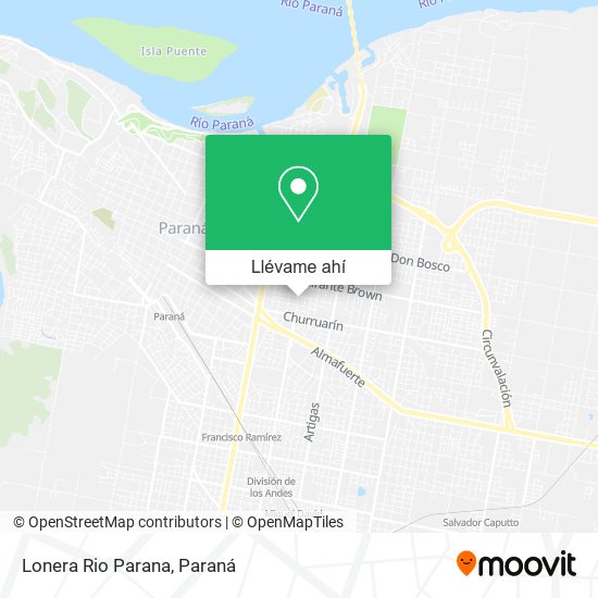 Mapa de Lonera Rio Parana