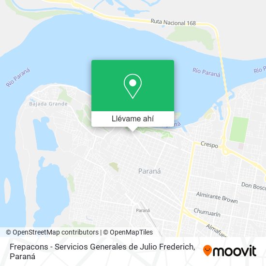 Mapa de Frepacons - Servicios Generales de Julio Frederich