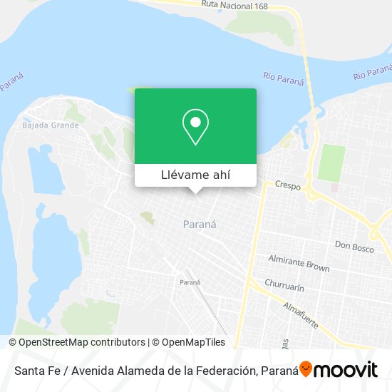 Mapa de Santa Fe / Avenida Alameda de la Federación