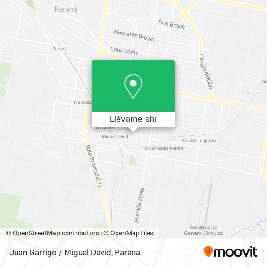 Mapa de Juan Garrigo / Miguel David
