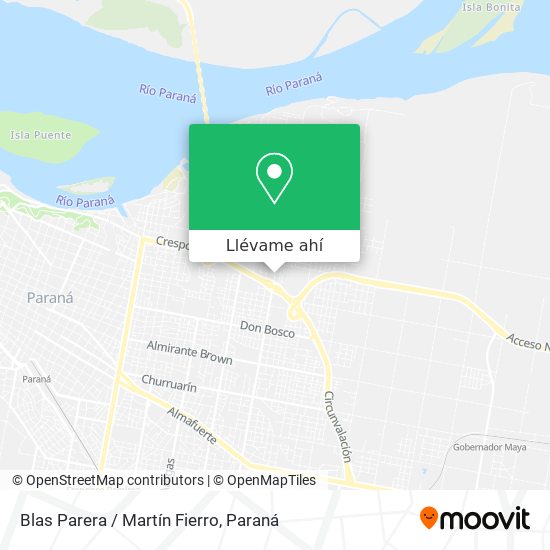 Mapa de Blas Parera / Martín Fierro