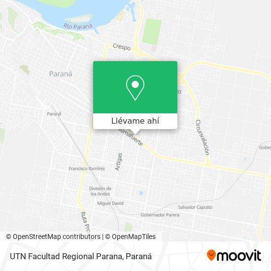 Mapa de UTN Facultad Regional Parana