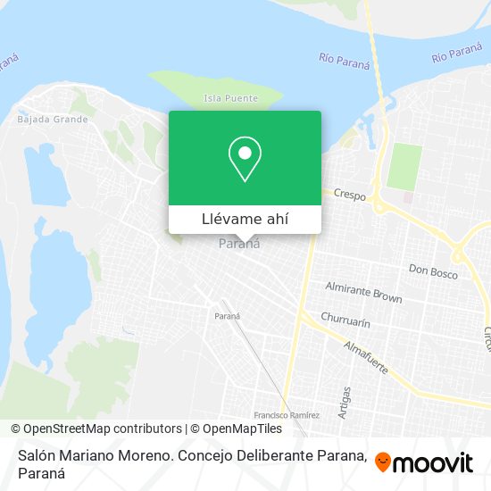 Mapa de Salón Mariano Moreno. Concejo Deliberante Parana