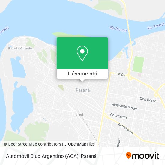 Mapa de Automóvil Club Argentino (ACA)