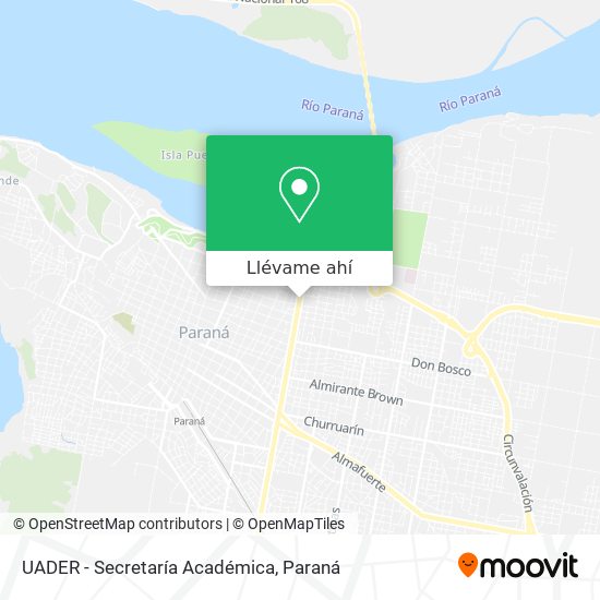 Mapa de UADER - Secretaría Académica