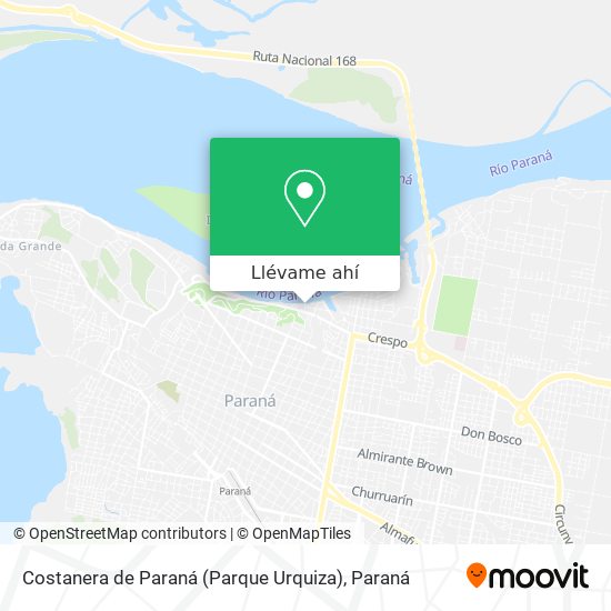 Mapa de Costanera de Paraná (Parque Urquiza)
