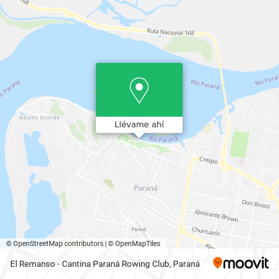 Mapa de El Remanso - Cantina Paraná Rowing Club