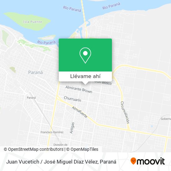 Mapa de Juan Vucetich / José Miguel Díaz Vélez