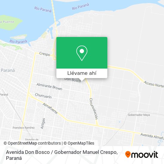 Mapa de Avenida Don Bosco / Gobernador Manuel Crespo