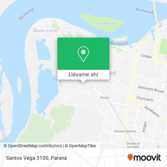 Mapa de Santos Vega 3100