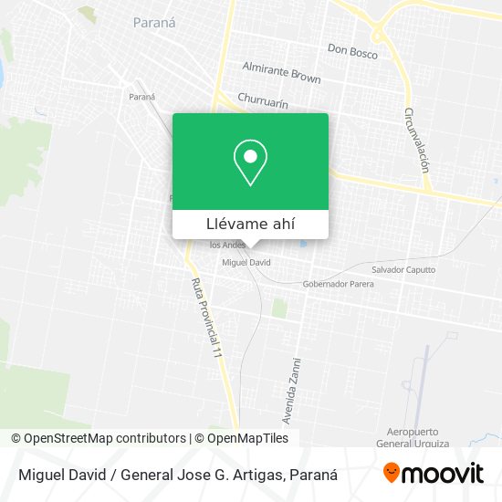Mapa de Miguel David / General Jose G. Artigas